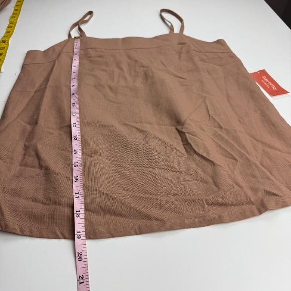 State of Day Linen Blend Sleeveless Pajamas Set Natural Umber Brown S - Picture 3 of 11